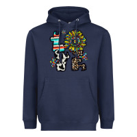 Navy love autism Heavyweight Hoodie - CowhideDigitalArt