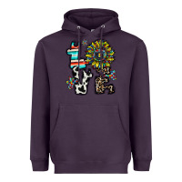 Plum love autism Heavyweight Hoodie - CowhideDigitalArt