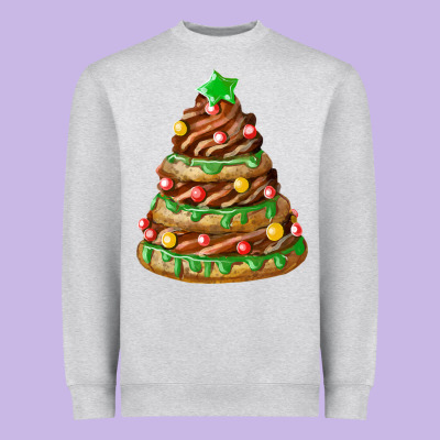 Chocolate Christmas Cookie Cake Heavyweight Sweatshirt Designed By Fadigitalartstudio