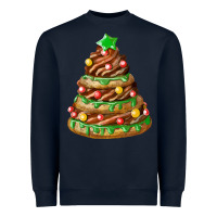 Navy chocolate christmas cookie cake Heavyweight Sweatshirt - FaDigitalArtStudio