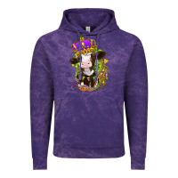 Cloud Purple Mardi Gras Cow Vintage Hoodie - HowdyJamesFarm