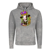 Cloud Rock Mardi Gras Cow Vintage Hoodie - HowdyJamesFarm