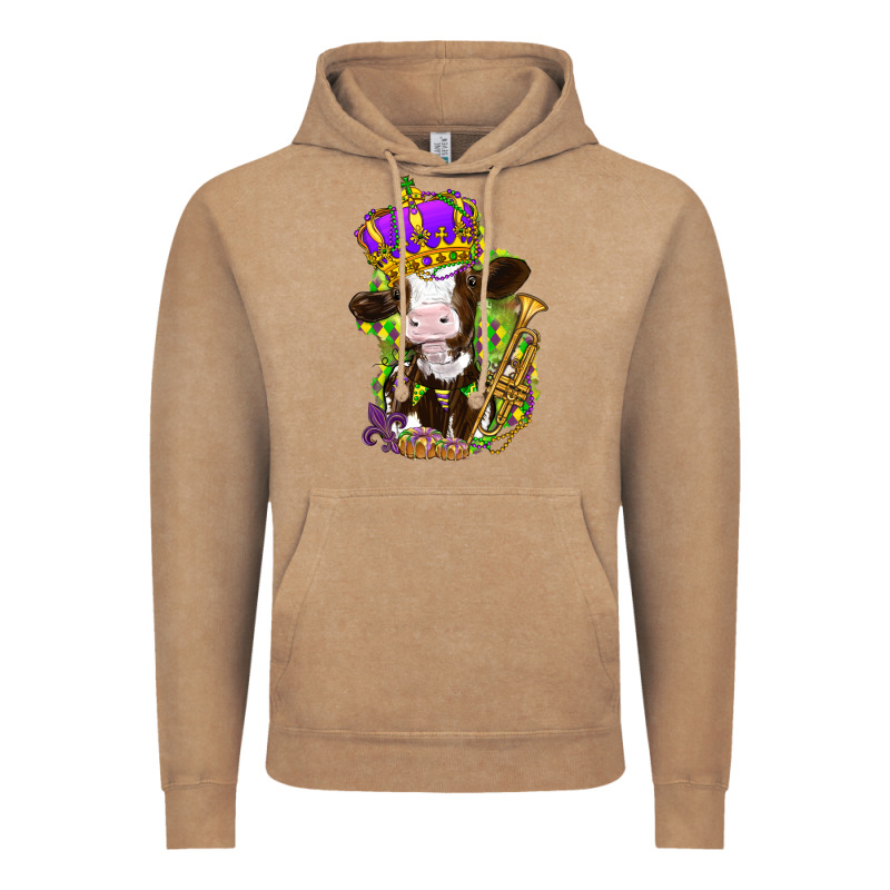 Mardi Gras Cow Vintage Hoodie by HowdyJamesFarm | Teevron