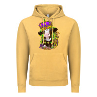 Vintage Mustard Mardi Gras Cow Vintage Hoodie - HowdyJamesFarm