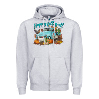 Heather Grey Happy Fall Y'all Zipper Hoodie - LillyAllenDesigns