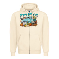 Sandshell Happy Fall Y'all Zipper Hoodie - LillyAllenDesigns