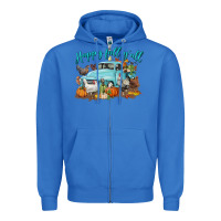 True Royal Happy Fall Y'all Zipper Hoodie - LillyAllenDesigns