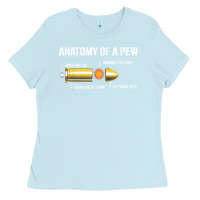 Baby Blue Funny Gun Ammo Bullet Gift - Anatomy Of A Pew Ladies Tee - lanVoArt