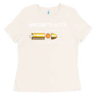Bone Funny Gun Ammo Bullet Gift - Anatomy Of A Pew Ladies Tee - lanVoArt