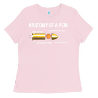Bubblegum Pink Funny Gun Ammo Bullet Gift - Anatomy Of A Pew Ladies Tee - lanVoArt