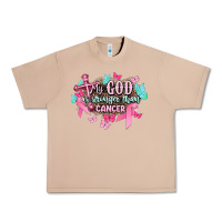 Burro My god is stronger than Cancer Awareness Urban Heavy Tee - HowdyJamesFarm