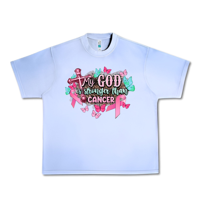 My God Is Stronger Than Cancer Awareness Urban Heavy Tee by HowdyJamesFarm | Teevron