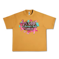 Peanut Butter My god is stronger than Cancer Awareness Urban Heavy Tee - HowdyJamesFarm