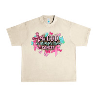 Sandshell My god is stronger than Cancer Awareness Urban Heavy Tee - HowdyJamesFarm