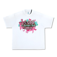 White My god is stronger than Cancer Awareness Urban Heavy Tee - HowdyJamesFarm