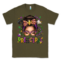 Army Green mardi gras principal caucasian messy bun Classic Tee - texasbilliewilder