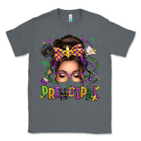 Charcoal Heather mardi gras principal caucasian messy bun Classic Tee - texasbilliewilder