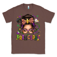 Mardi Gras Principal Caucasian Messy Bun Classic Tee | Teevron