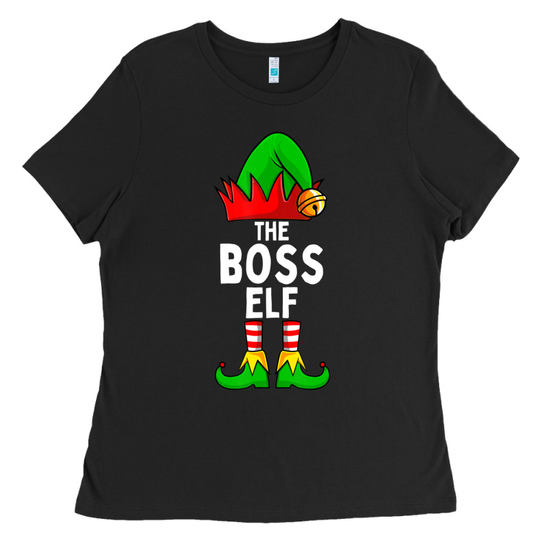 Boss Elf Matching Family Christmas Ladies Tee by lanVoArt | Teevron