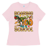 Bubblegum Pink roaring in to 100 day of school Ladies Tee - Artiststas