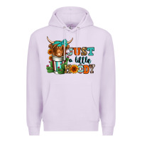 Lilac just a little moody coffee cup long haired cow Premium Hoodie - Jasminsmagicworld