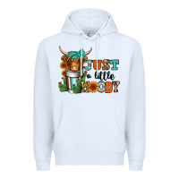 White just a little moody coffee cup long haired cow Premium Hoodie - Jasminsmagicworld