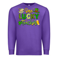 Purple one lucky teacher Premium Sweatshirt - Artiststas
