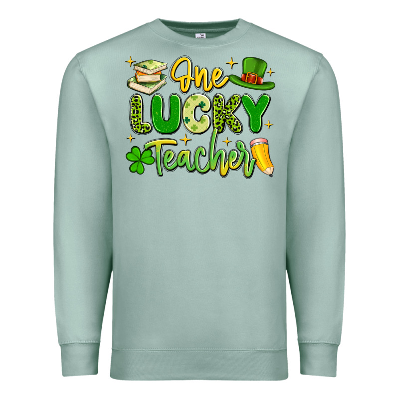 One Lucky Teacher Premium Sweatshirt by Artiststas | Teevron