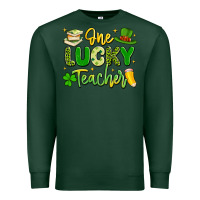Sports Green one lucky teacher Premium Sweatshirt - Artiststas
