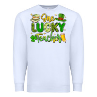 White one lucky teacher Premium Sweatshirt - Artiststas