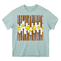Arona softball bat seamless pattern Heavy Core Tee - BundleAndBundleShop