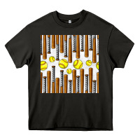 Asphalt softball bat seamless pattern Heavy Core Tee - BundleAndBundleShop