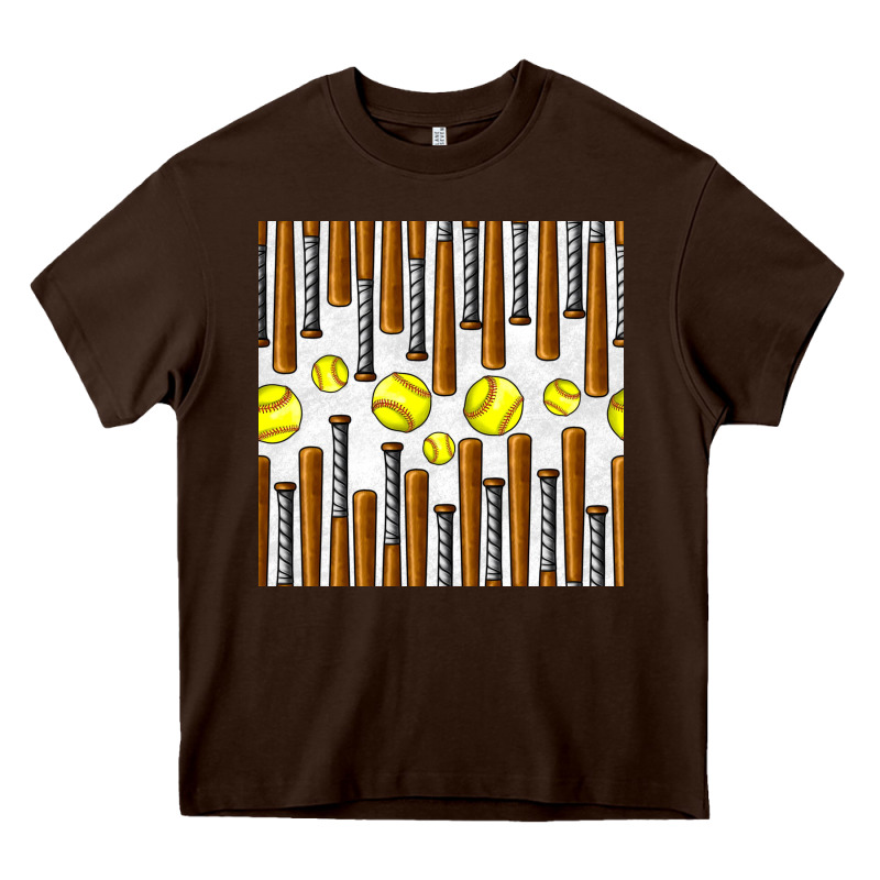 Softball Bat Seamless Pattern Heavy Core Tee by BundleAndBundleShop | Teevron