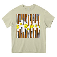Mossy softball bat seamless pattern Heavy Core Tee - BundleAndBundleShop