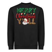 Black merry christmas y'all Heavyweight Sweatshirt - BundleAndBundleShop