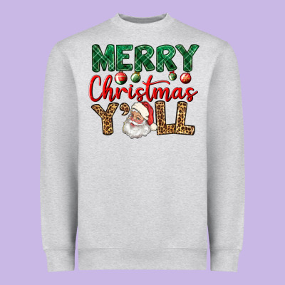 Merry Christmas Y'all Heavyweight Sweatshirt Designed By Bundleandbundleshop