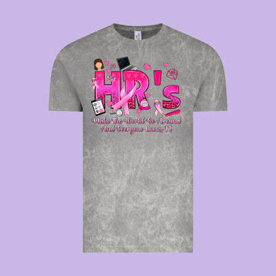 Breast Cancer Hr Human Resources Vintage Tee Designed By Texasbilliewilder
