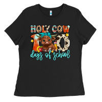 Holy Cow 100 Days Of School Ladies Tee | Teevron