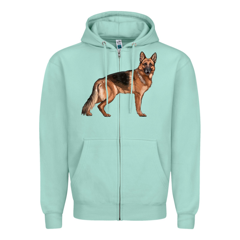 German Shepherd Dog Illustrations Zipper Hoodie by LillyAllenDesigns | Teevron