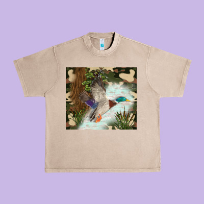 Duck Hunting Urban Heavy Tee Designed By Tumblerdesignbyshophia