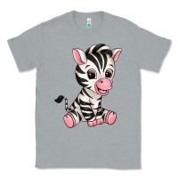 Heather Grey zebra Classic Tee - texasbilliewilder