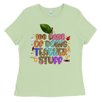 Matcha 100 days of doing teacher stuff Ladies Tee - Artiststas