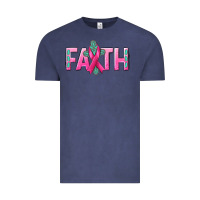 Vintage Denim Cancer Faith with gemstone Vintage Tee - NancyCooperArtShop
