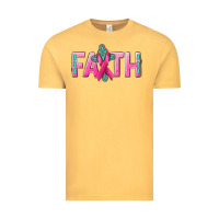 Vintage Mustard Cancer Faith with gemstone Vintage Tee - NancyCooperArtShop