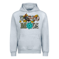 Heather Grey western rodeo bullfighter mom turquoise gemstones  sunflowers Urban Hoodie - BarkalooDesign