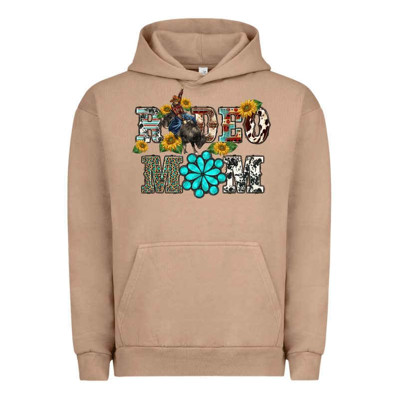 Western Rodeo Bullfighter Mom Turquoise Gemstones  Sunflowers Urban Hoodie by BarkalooDesign | Teevron