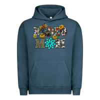 Pigment Midnight Navy western rodeo bullfighter mom turquoise gemstones  sunflowers Urban Hoodie - BarkalooDesign