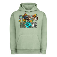 Pigment Oil Green western rodeo bullfighter mom turquoise gemstones  sunflowers Urban Hoodie - BarkalooDesign