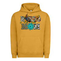 Pigment Peanut Butter western rodeo bullfighter mom turquoise gemstones  sunflowers Urban Hoodie - BarkalooDesign