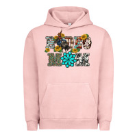 Pigment Salmon western rodeo bullfighter mom turquoise gemstones  sunflowers Urban Hoodie - BarkalooDesign